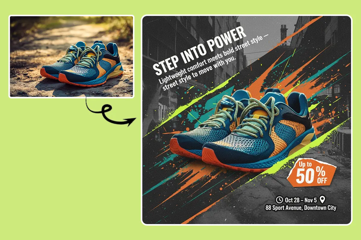 Sneaker poster example