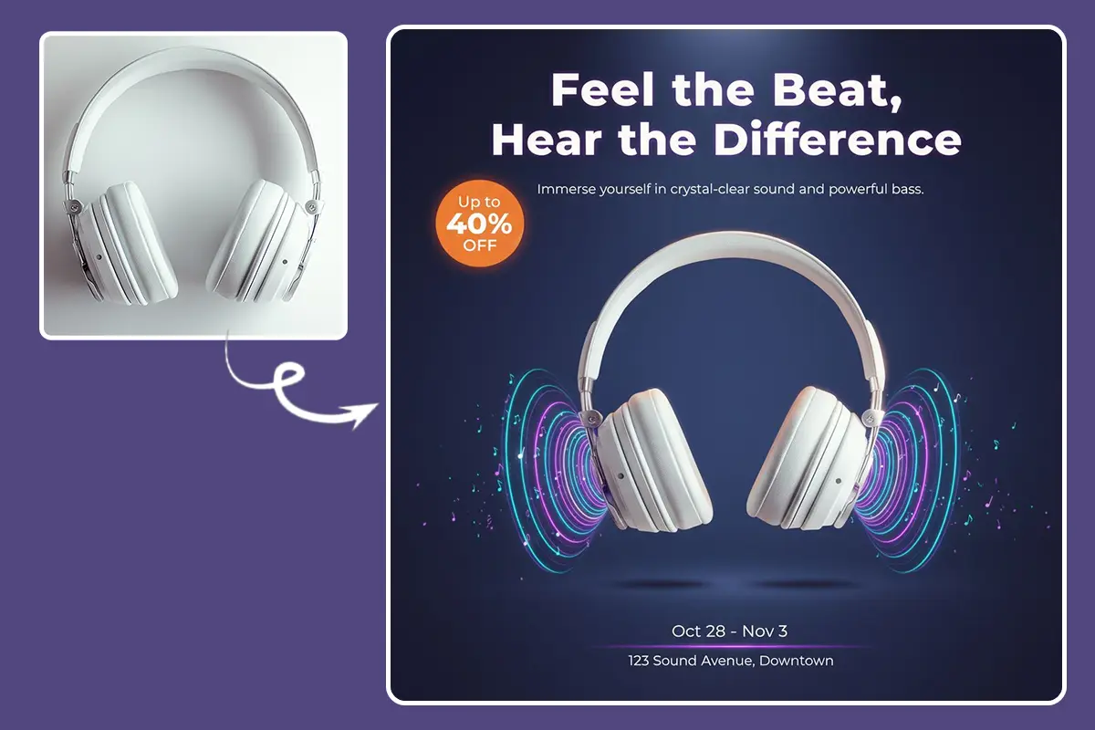 Headphone poster example